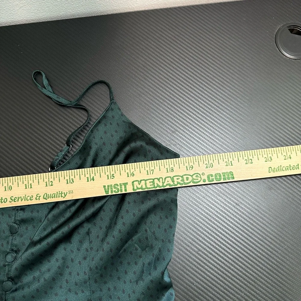 Abercrombie & Fitch Dark Green Satin Maxi Slip Dress